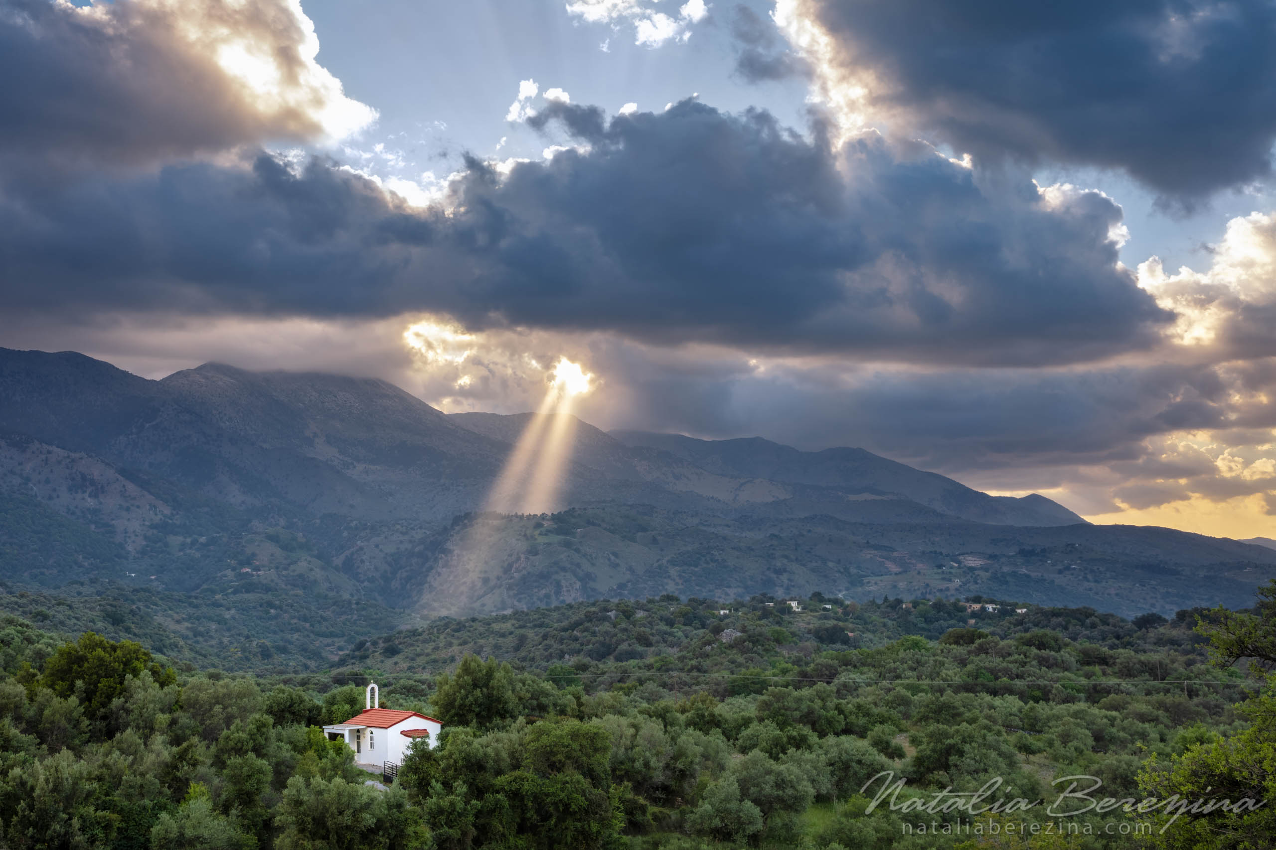 Greece, Crete, landscape, cloud, sky, sunlight, church CR1-NB0B4A9593 - Crete, Greece - Natalia Berezina Photography