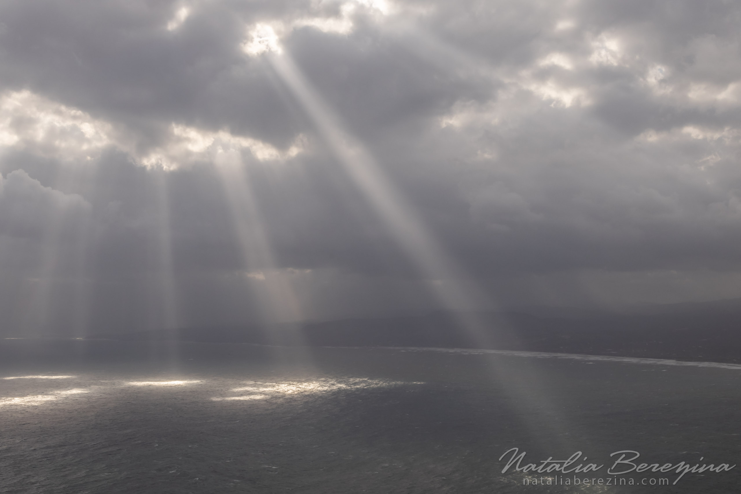 Greece, Crete, landscape, sea, cloud, mountains, layers, gray,  sunlight CR1-NB7B6A6603 - Crete, Greece - Natalia Berezina Photography