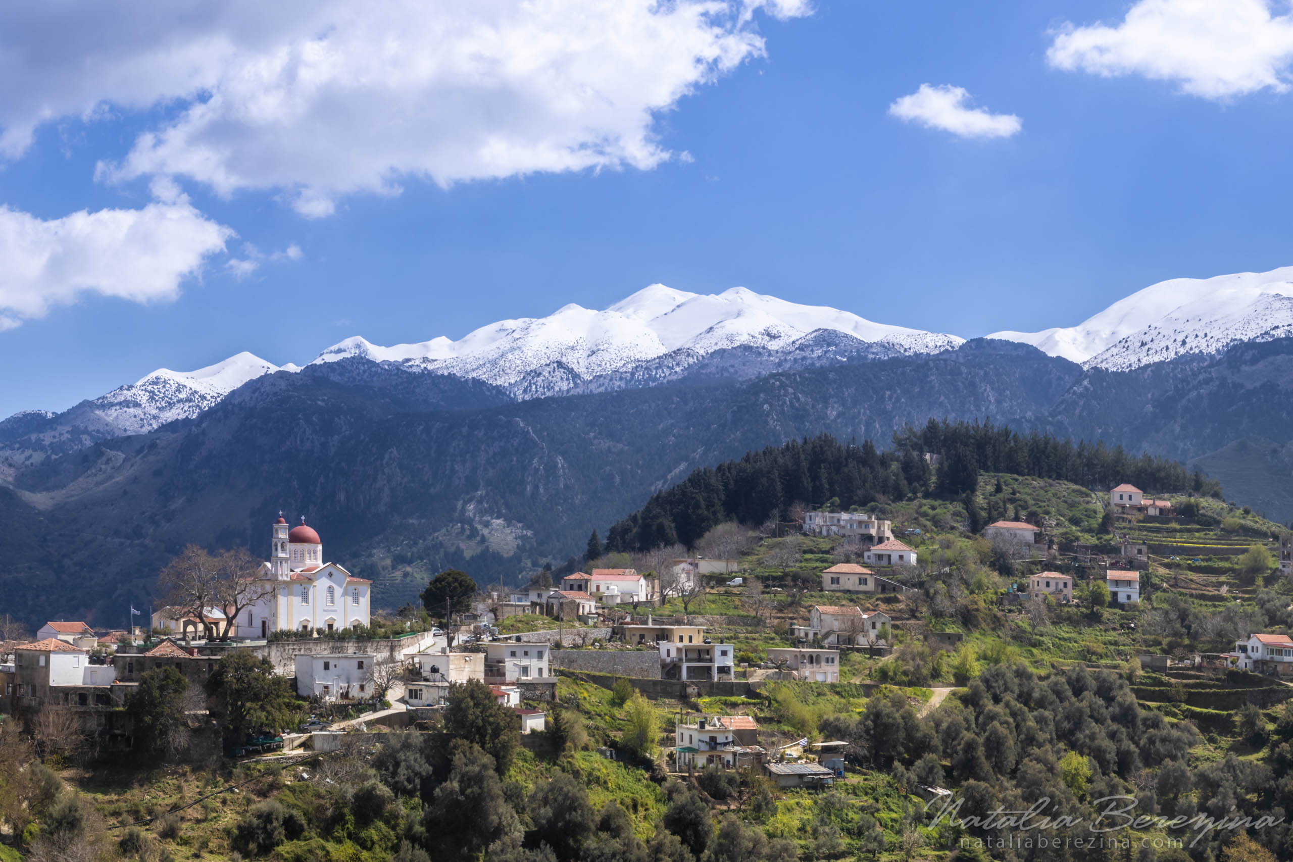 Greece, Crete, cityscape, church, snow, mountains CR1-NB7B6A7428 - Crete, Greece - Natalia Berezina Photography