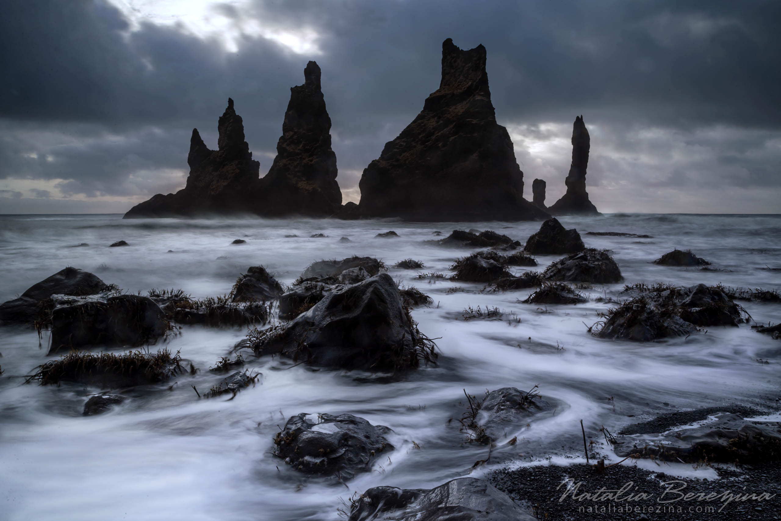Iceland, landscape, sea view, rock, sunlight IC1-NBDK1U1238 - Iceland - Natalia Berezina Photography
