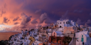 Santorini-(Thira),-Cyclades,-Greece,-cityscape,-cloud,-blue,-orange,-mill,-2x1
